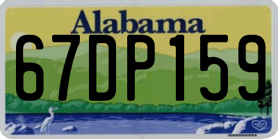 AL license plate 67DP159