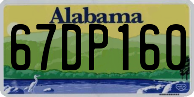 AL license plate 67DP160