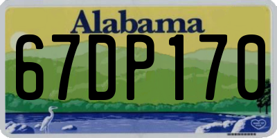 AL license plate 67DP170