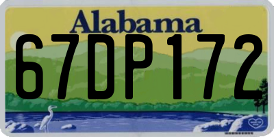 AL license plate 67DP172