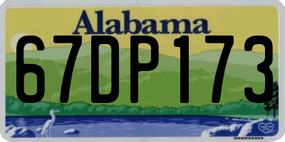 AL license plate 67DP173