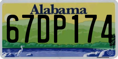 AL license plate 67DP174