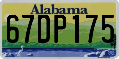 AL license plate 67DP175