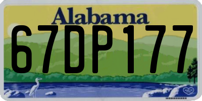 AL license plate 67DP177