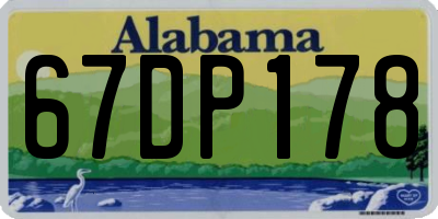 AL license plate 67DP178