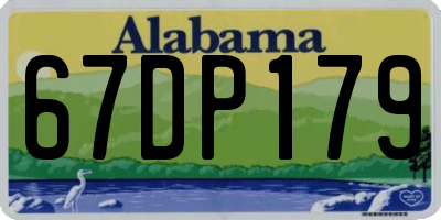 AL license plate 67DP179