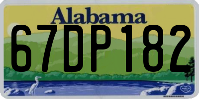 AL license plate 67DP182