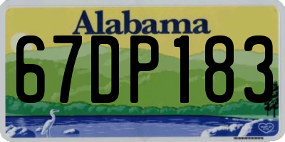 AL license plate 67DP183