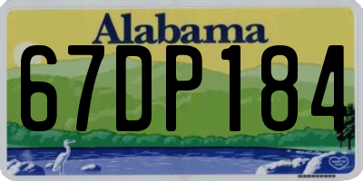 AL license plate 67DP184