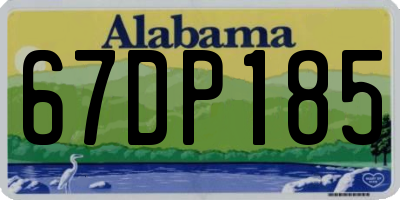 AL license plate 67DP185