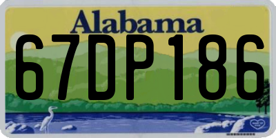 AL license plate 67DP186