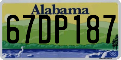 AL license plate 67DP187