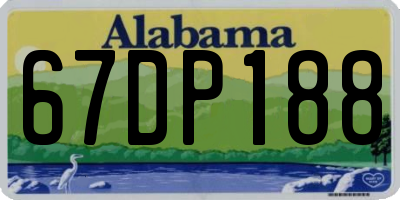 AL license plate 67DP188