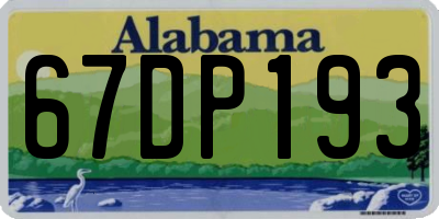 AL license plate 67DP193