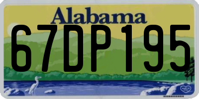 AL license plate 67DP195