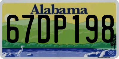 AL license plate 67DP198