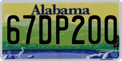 AL license plate 67DP200