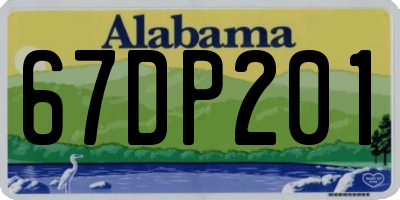 AL license plate 67DP201