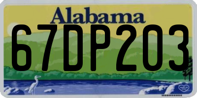 AL license plate 67DP203