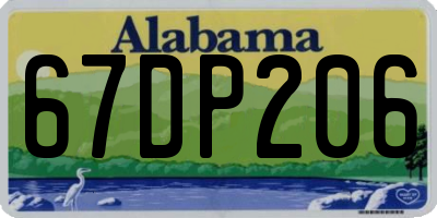 AL license plate 67DP206