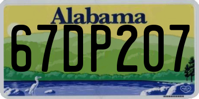 AL license plate 67DP207