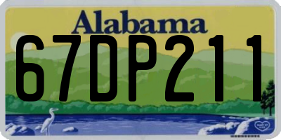 AL license plate 67DP211