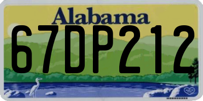 AL license plate 67DP212