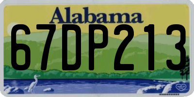 AL license plate 67DP213