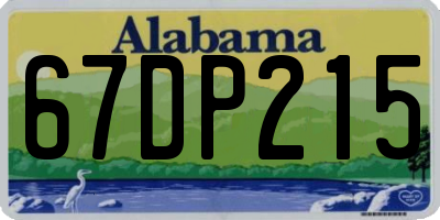 AL license plate 67DP215