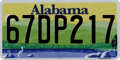 AL license plate 67DP217