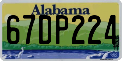 AL license plate 67DP224