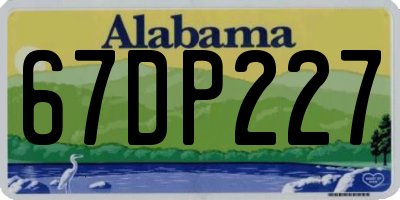 AL license plate 67DP227