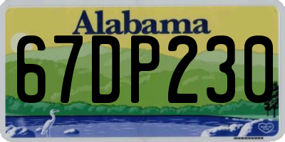 AL license plate 67DP230