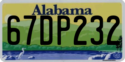 AL license plate 67DP232