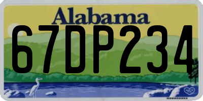 AL license plate 67DP234