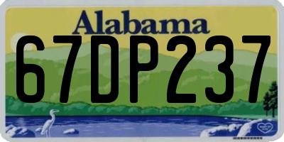 AL license plate 67DP237