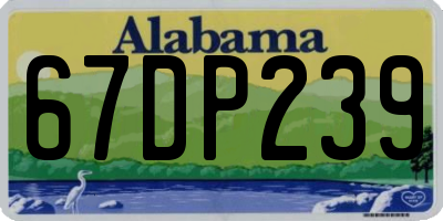 AL license plate 67DP239