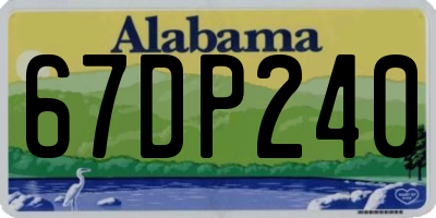 AL license plate 67DP240