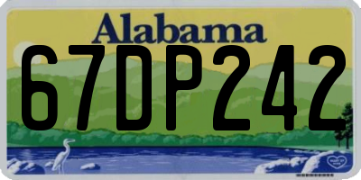 AL license plate 67DP242