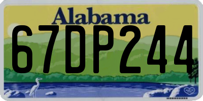 AL license plate 67DP244