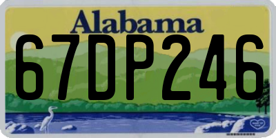 AL license plate 67DP246