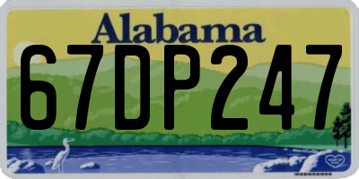 AL license plate 67DP247