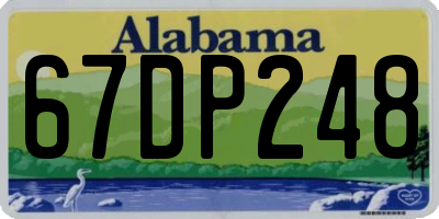 AL license plate 67DP248