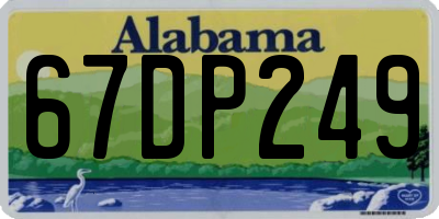 AL license plate 67DP249