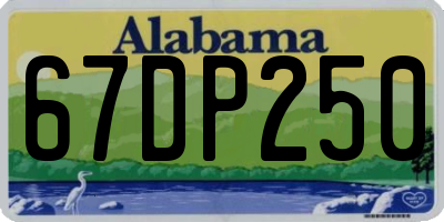 AL license plate 67DP250