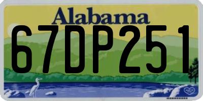 AL license plate 67DP251