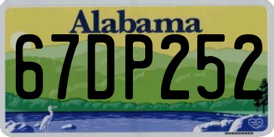 AL license plate 67DP252