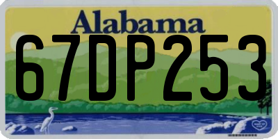 AL license plate 67DP253