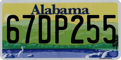 AL license plate 67DP255