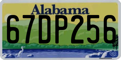 AL license plate 67DP256